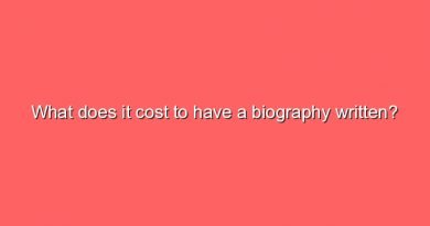 what does it cost to have a biography written 7233