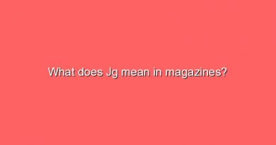 what does jg mean in magazines 9246