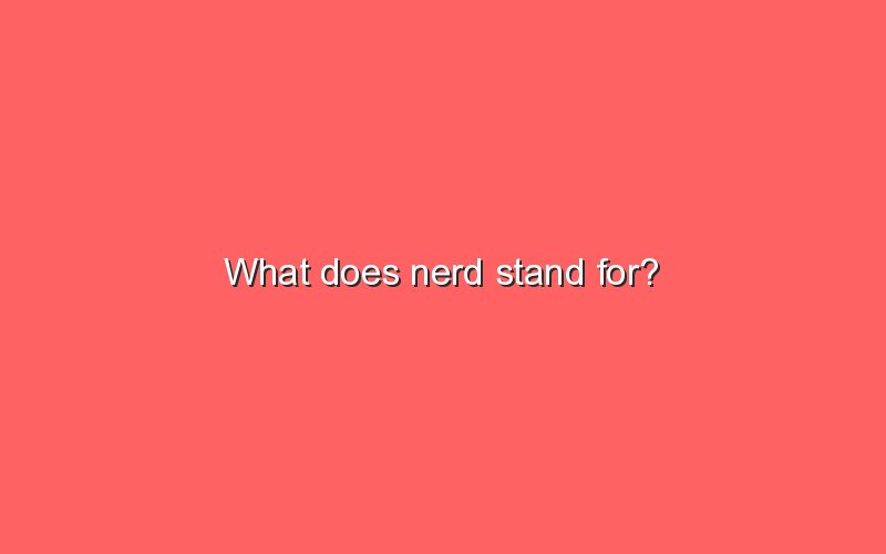 what-does-nerd-stand-for-sonic-hours