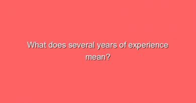 what does several years of experience mean 6246