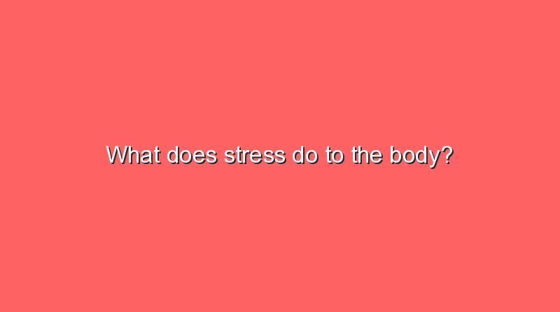 what does stress do to the body 7354