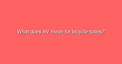 what does sv mean for bicycle tubes 7393