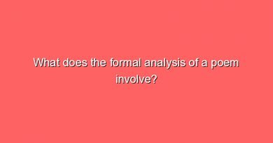 what does the formal analysis of a poem involve 6900