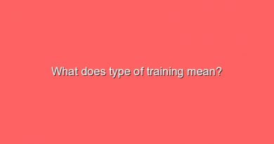 what does type of training mean 6403
