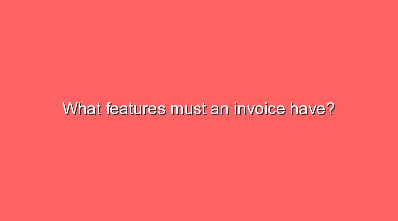 what features must an invoice have 6665