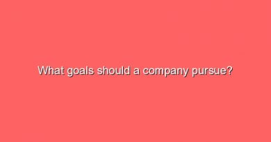 what goals should a company pursue 7755