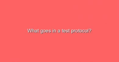 what goes in a test protocol 9796