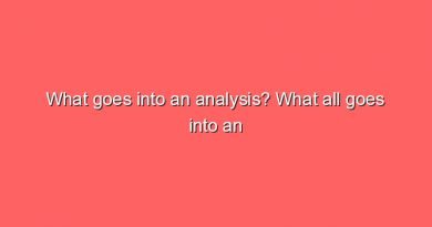 what goes into an analysis what all goes into an analysis 6648