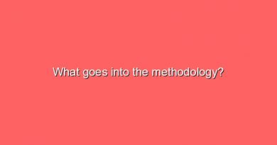 what goes into the methodology 8994
