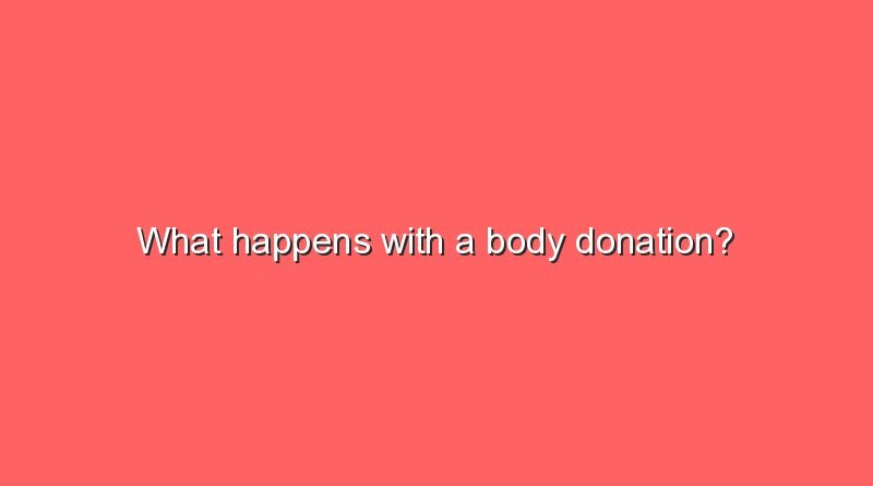 what happens with a body donation 8006