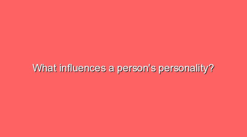what influences a persons personality 8638