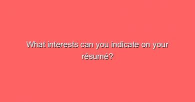 what interests can you indicate on your resume 2 6181