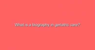 what is a biography in geriatric care 6400