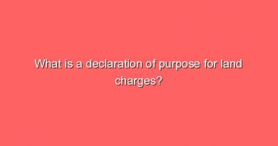 what is a declaration of purpose for land charges 2 8806
