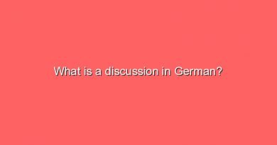 what is a discussion in german 6832
