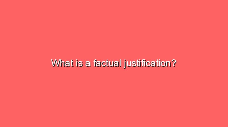 what is a factual justification 8061