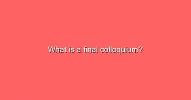 what is a final colloquium 5681