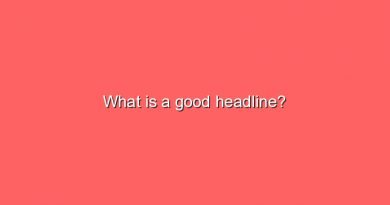 what is a good headline 7605