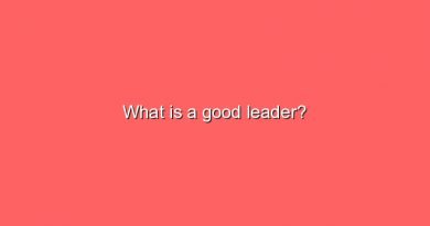what is a good leader 6526