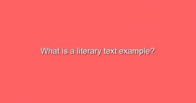 what is a literary text example 7315