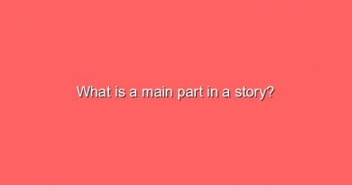 what is a main part in a story 6842