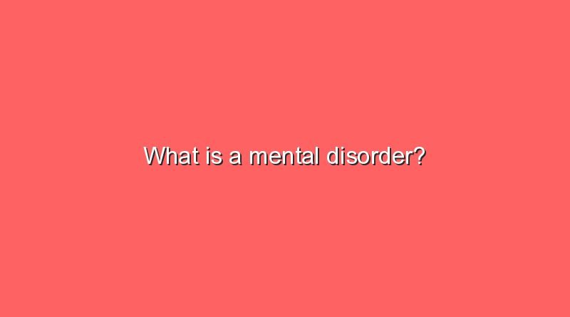 what is a mental disorder 8348