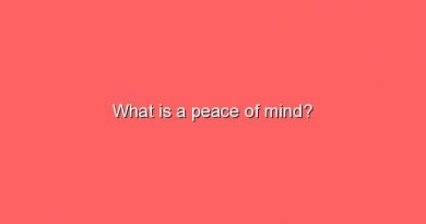 what is a peace of mind 7516