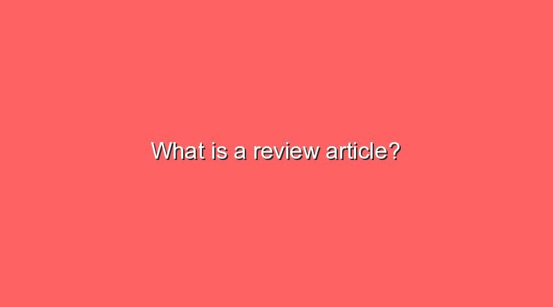 what is a review article 8461