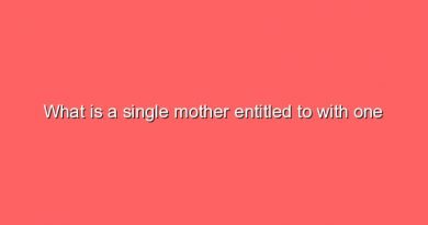 what is a single mother entitled to with one child 7479