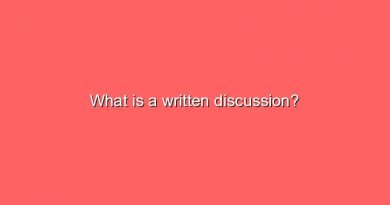 what is a written discussion 7053