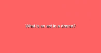 what is an act in a drama 9478