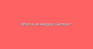 what is an allegory german 7312