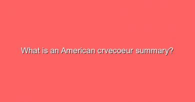 what is an american crvecoeur summary 7709