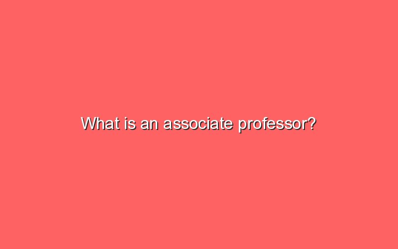 What Is An Associate Professor Sonic Hours