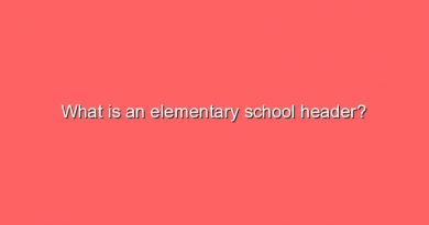 what is an elementary school header 6933