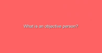 what is an objective person 5720