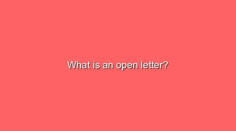 what is an open letter 8124