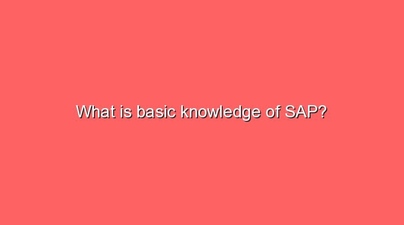 what is basic knowledge of sap 10240