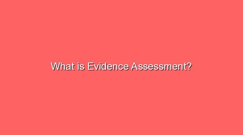 what is evidence assessment 9210
