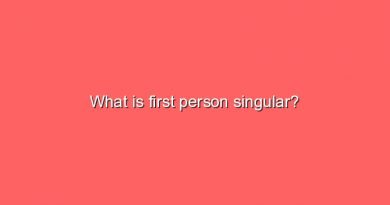 what is first person singular 10243