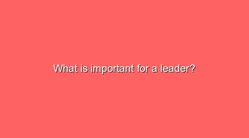 what is important for a leader 10564