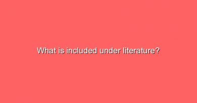 what is included under literature 16703