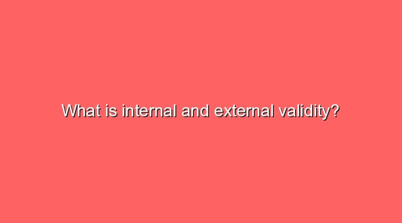 what is internal and external validity 5421
