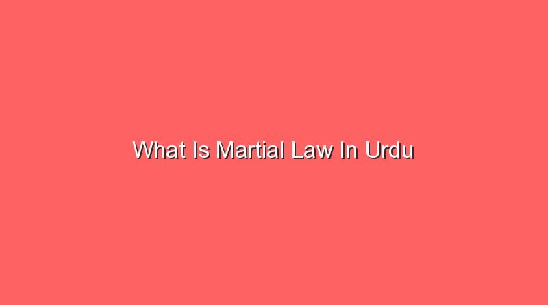 what is martial law in urdu 12480