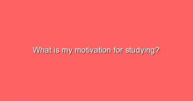 what is my motivation for studying 7274