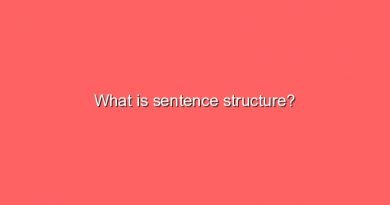 what is sentence structure 9835