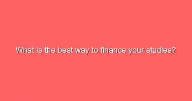 what is the best way to finance your studies 10903