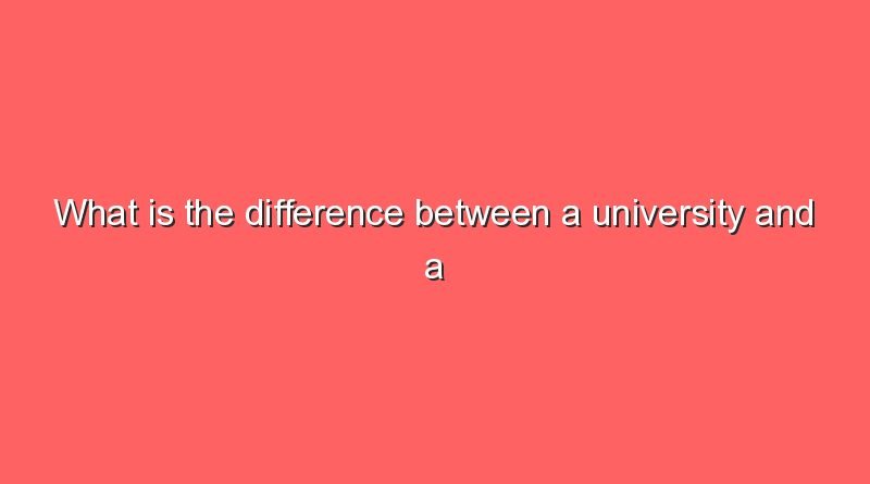 what is the difference between a university and a college 6485