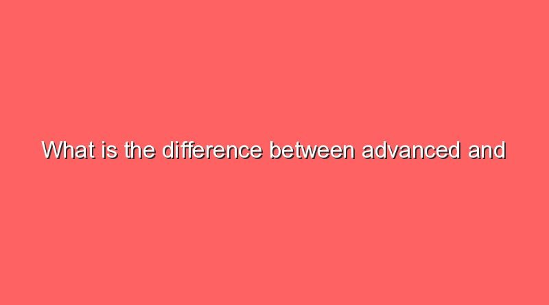 what is the difference between advanced and advanced training 6370