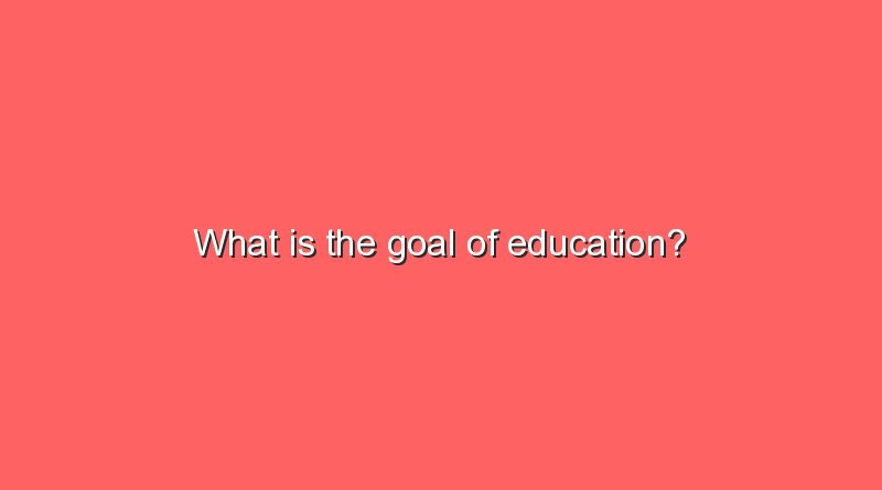 what is the goal of education 7686